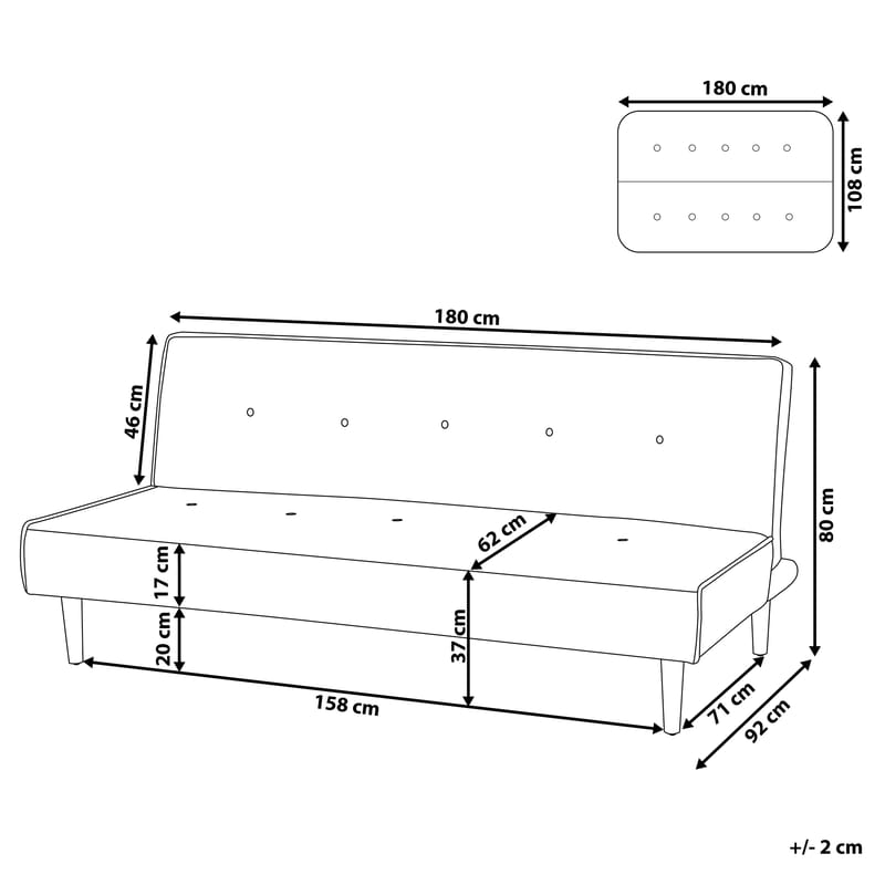 3-sits soffa Visby - Ljusgrå - Möbler - Soffa - Bäddsoffa - Bäddsoffa 3 sits
