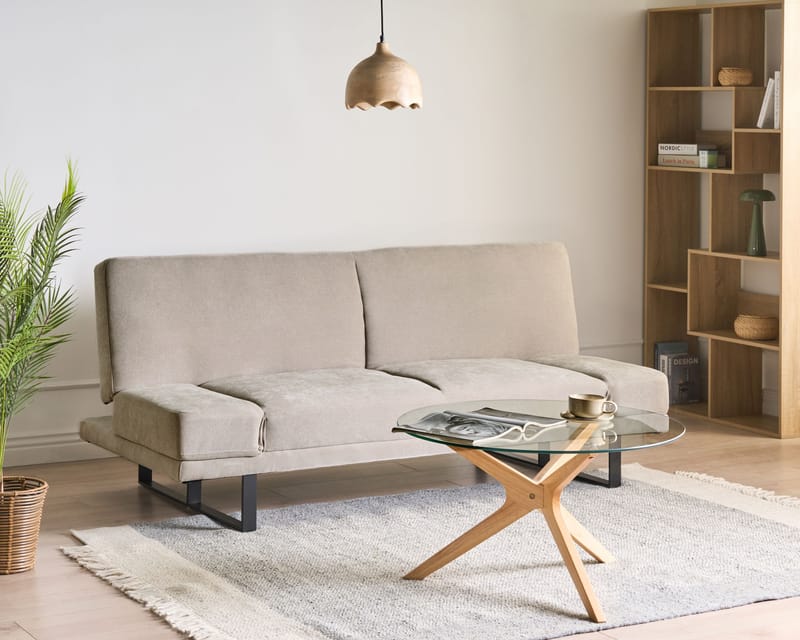 Bäddsoffa York Chenille - Ljusbeige - Möbler - Soffa - Bäddsoffa - Bäddsoffa 2 sits