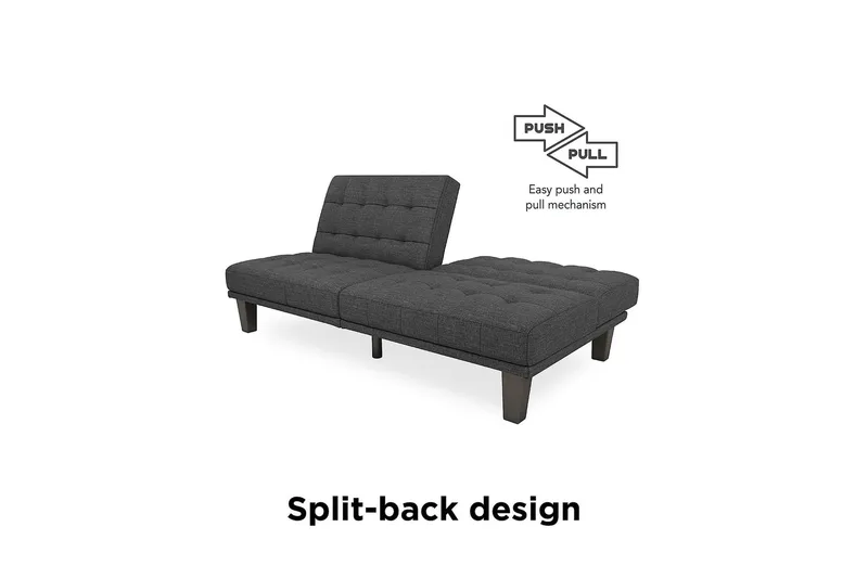 Dexter Futon Grå - Dorel Home - Möbler - Soffa - Bäddsoffa - Futon - Futon soffa