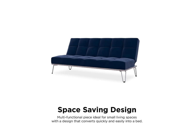 Elle Futon Sammet/Blå - Novogratz - Möbler - Soffa - Bäddsoffa - Futon - Futon soffa