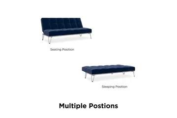 Elle Futon Sammet/Blå - Novogratz - Möbler - Soffa - Bäddsoffa - Futon - Futon soffa