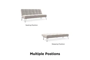 Elle Futon Sammet/Grå - Novogratz - Möbler - Soffa - Bäddsoffa - Futon - Futon soffa