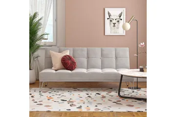 Elle Futon Sammet/Grå - Novogratz - Möbler - Soffa - Bäddsoffa - Futon - Futon soffa