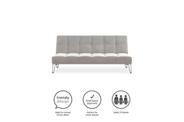 Elle Futon Sammet/Grå - Novogratz - Möbler - Soffa - Bäddsoffa - Futon - Futon soffa