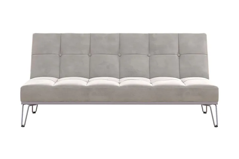 Elle Futon Sammet/Grå, Novogratz