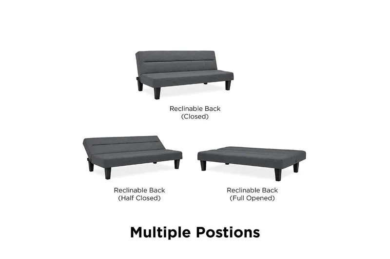 Kebo Futon Grå - Dorel Home - Möbler - Soffa - Bäddsoffa - Futon - Futon soffa