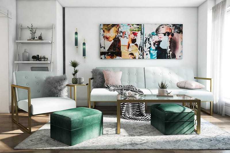 Lexington Futon Teal - CosmoLiving - Möbler - Soffa - Bäddsoffa - Futon - Futon soffa