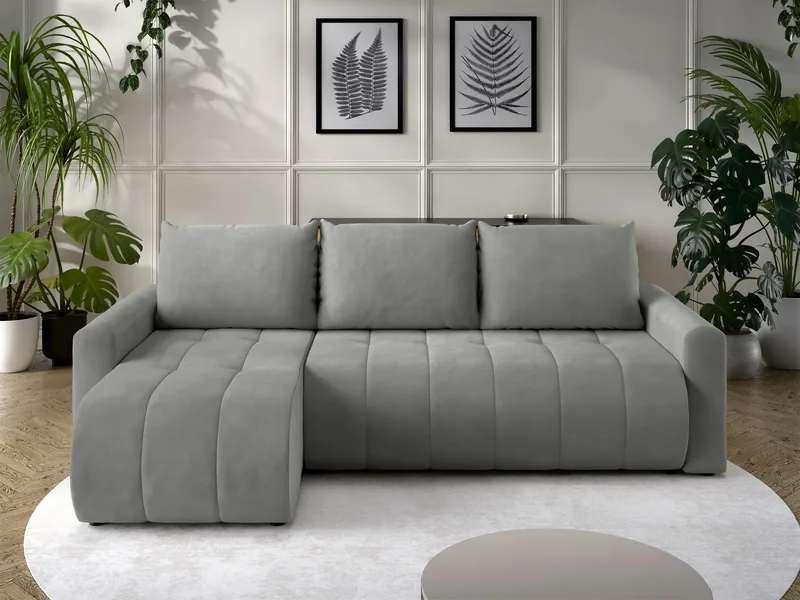 Fynrican 3-sits Bäddsoffa med divan - grå - Möbler - Soffa - Bäddsoffa