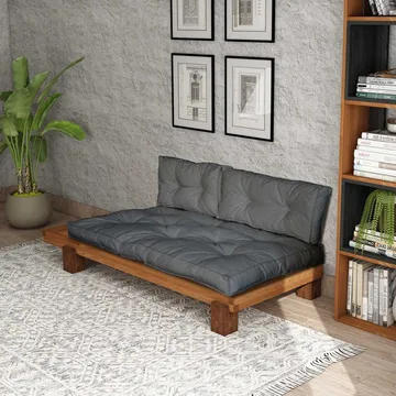 Fynros 2-sits Bäddsoffa - Grå/Natur - Möbler - Soffa - Bäddsoffa