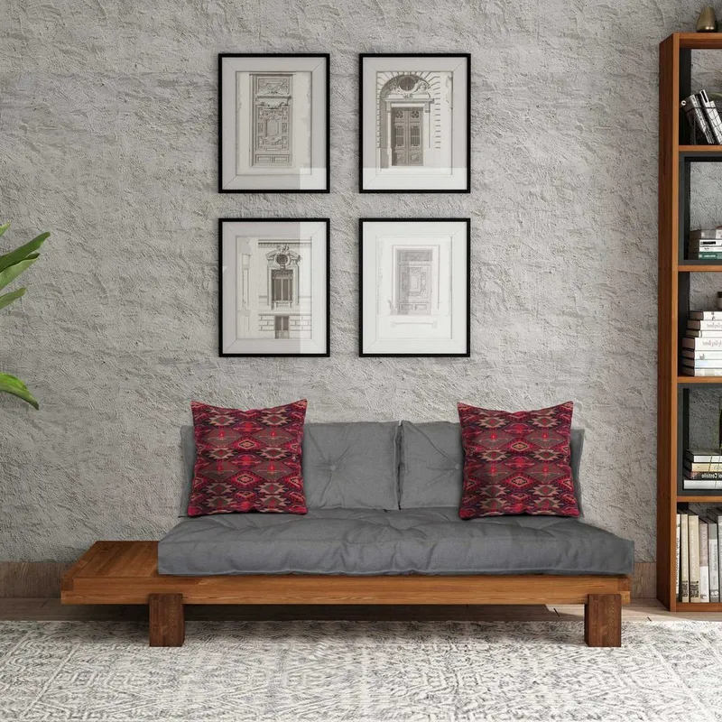 Fynros 2-sits Bäddsoffa - Grå/Natur - Möbler - Soffa - Bäddsoffa