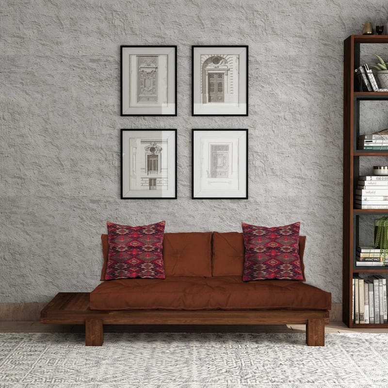 Fynros 2-sits Bäddsoffa - Mörkröd - Möbler - Soffa - Bäddsoffa