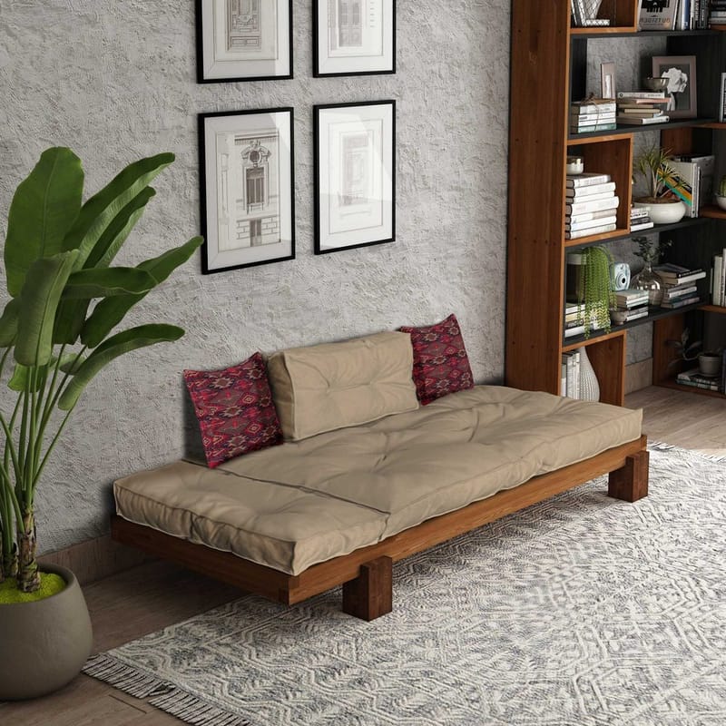 Fynros 2-sits Bäddsoffa - Natur/Ljusbrun - Möbler - Soffa - Bäddsoffa