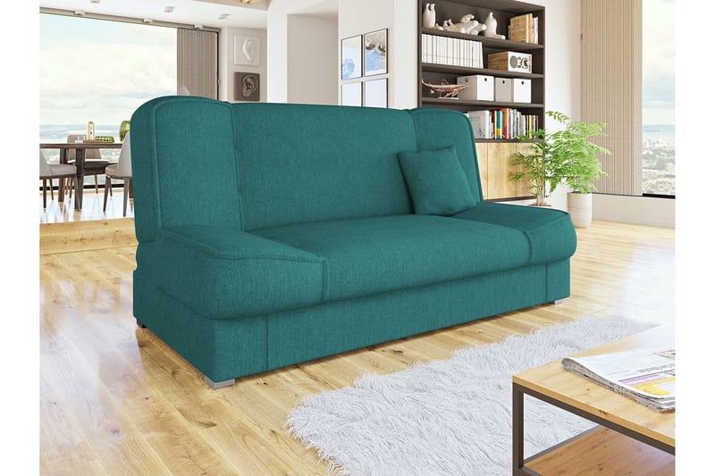 Gabi 4-sits Bäddsoffa 104x175 cm med Förvaring i Tyg - Petrolgrön - Möbler - Soffa - Bäddsoffa