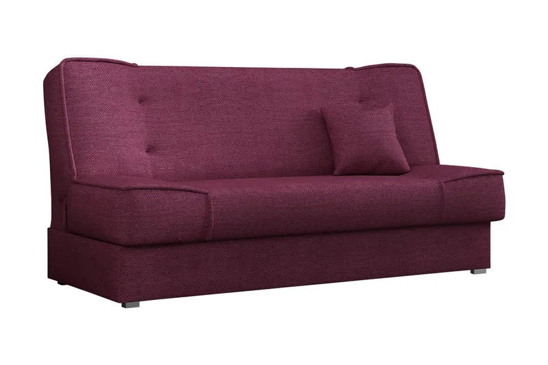 Gabi 4-sits Bäddsoffa 175x80x80 cm med Förvaring i Tyg, Lila