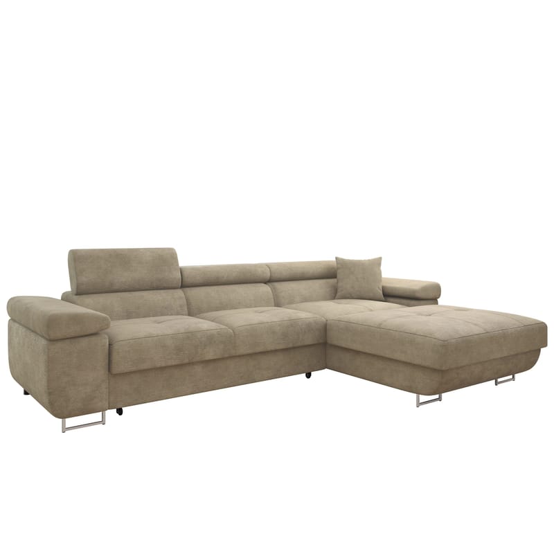 Gabina 3-sits Bäddsoffa med divan - beige - Möbler - Soffa - Bäddsoffa