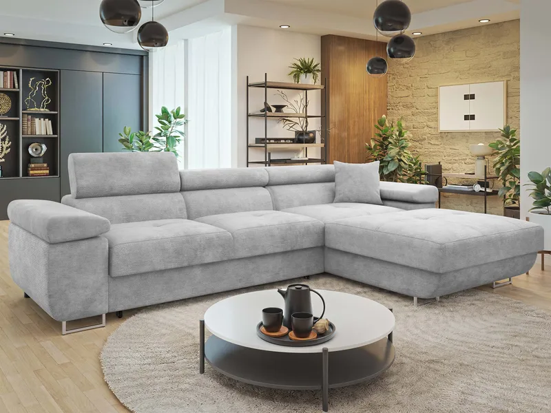 Gabina 3-sits Bäddsoffa med divan - grå - Möbler - Soffa - Bäddsoffa