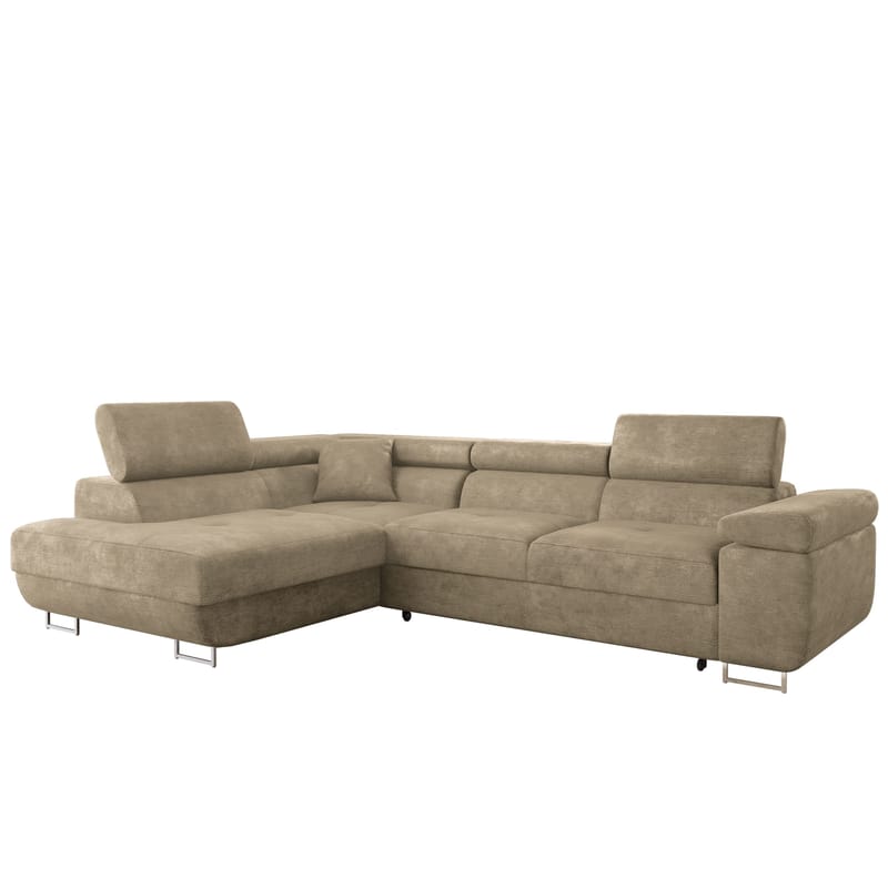 Gabina 4-sits Bäddsoffa med schäslong - beige - Möbler - Soffa - Bäddsoffa