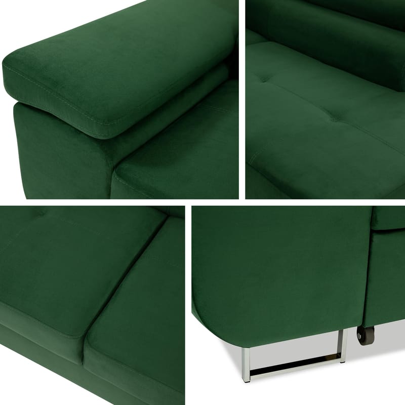 Gabina 4-sits Bäddsoffa med schäslong - brun - Möbler - Soffa - Bäddsoffa