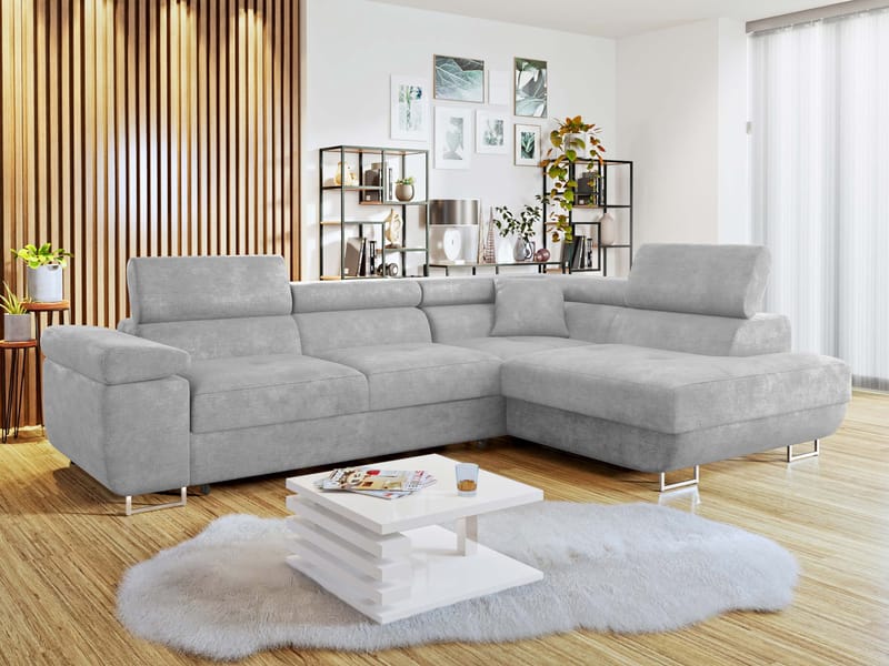 Gabina 4-sits Bäddsoffa med schäslong - grå - Möbler - Soffa - Bäddsoffa