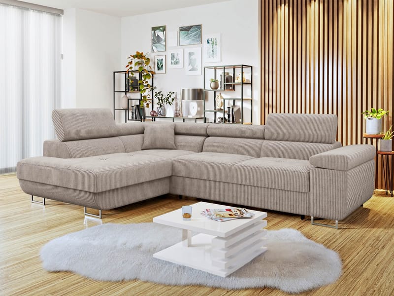 Gabina 4-sits Bäddsoffa med schäslong och förvaring - Möbler - Soffa - Bäddsoffa