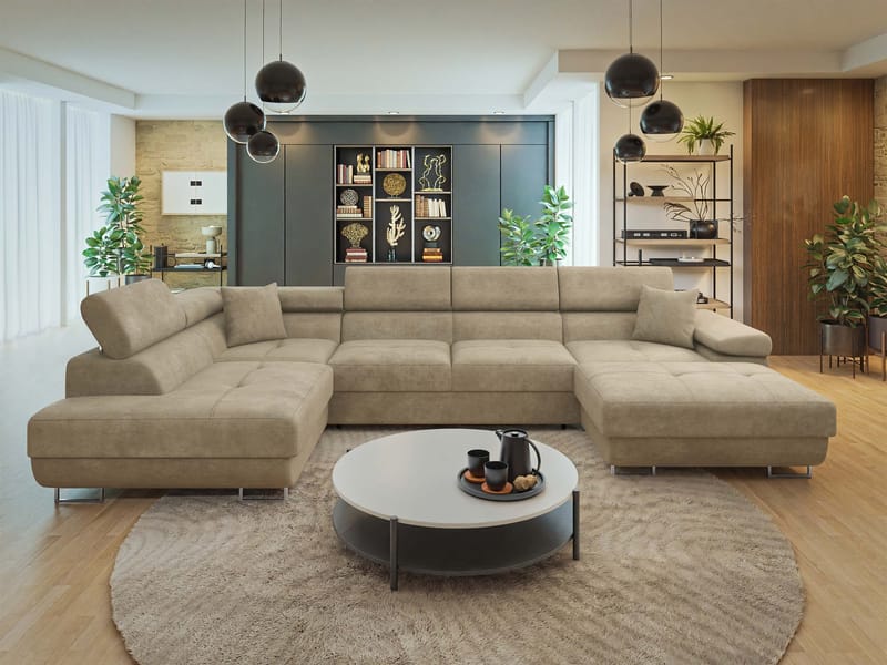 Gabina 5-sits U-formad bäddsoffa med divan och schäslong - Lumo 30 - Möbler - Soffa - Bäddsoffa