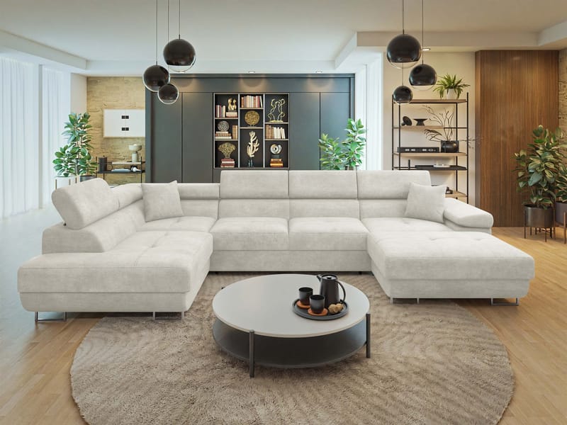 Gabina 5-sits U-formad bäddsoffa med divan och schäslong - Lumo 55 - Möbler - Soffa - Bäddsoffa