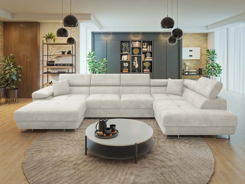 Gabina 5-sits U-formad bäddsoffa med divan och schäslong - Lumo 55 - Möbler - Soffa - Bäddsoffa