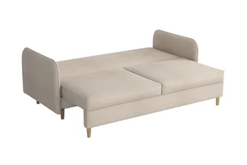 Gaja 2-sits Bäddsoffa Rundade Armstöd i Tyg - Rosa - Möbler - Soffa - Bäddsoffa