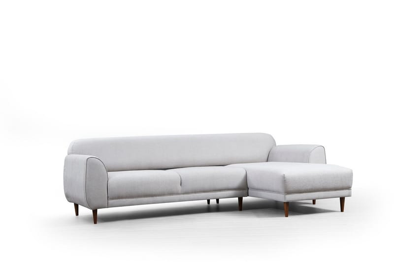 Gajanejos 5-sits Högervänd L-formad Bäddsoffa 87x237 cm i Tyg - Beige - Möbler - Soffa - Bäddsoffa