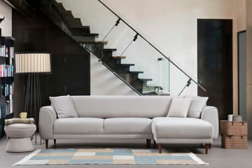 Gajanejos 5-sits Högervänd L-formad Bäddsoffa 87x237 cm i Tyg - Beige - Möbler - Soffa - Bäddsoffa