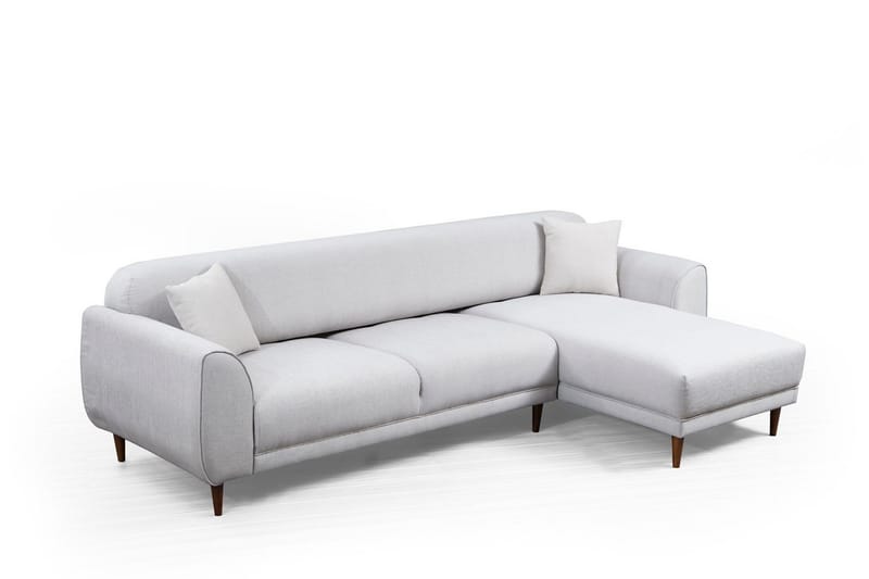 Gajanejos 5-sits Högervänd L-formad Bäddsoffa 87x237 cm i Tyg - Beige - Möbler - Soffa - Bäddsoffa
