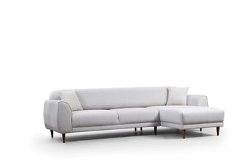 Gajanejos 5-sits Högervänd L-formad Bäddsoffa 87x237 cm i Tyg - Beige - Möbler - Soffa - Bäddsoffa