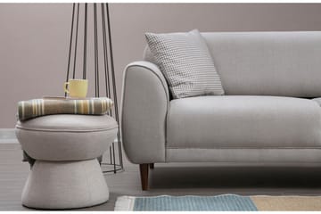 Gajanejos 5-sits Högervänd L-formad Bäddsoffa 87x237 cm i Tyg - Beige - Möbler - Soffa - Bäddsoffa