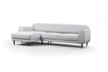 Gajanejos 5-sits Vänstervänd L-formad Bäddsoffa 87x237 cm i Tyg - Ljusgrå - Möbler - Soffa - Bäddsoffa
