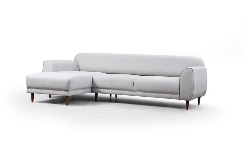 Gajanejos 5-sits Vänstervänd L-formad Bäddsoffa 87x237 cm i Tyg - Ljusgrå - Möbler - Soffa - Bäddsoffa