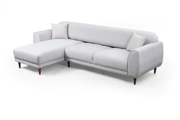 Gajanejos 5-sits Vänstervänd L-formad Bäddsoffa 87x237 cm i Tyg - Ljusgrå - Möbler - Soffa - Bäddsoffa