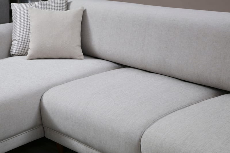 Gajanejos 5-sits Vänstervänd L-formad Bäddsoffa 87x237 cm i Tyg - Ljusgrå - Möbler - Soffa - Bäddsoffa