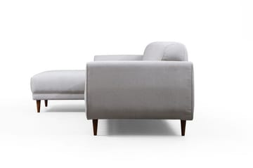 Gajanejos 5-sits Vänstervänd L-formad Bäddsoffa 87x237 cm i Tyg - Ljusgrå - Möbler - Soffa - Bäddsoffa