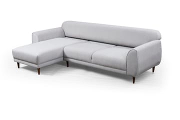Gajanejos 5-sits Vänstervänd L-formad Bäddsoffa 87x237 cm i Tyg - Ljusgrå - Möbler - Soffa - Bäddsoffa
