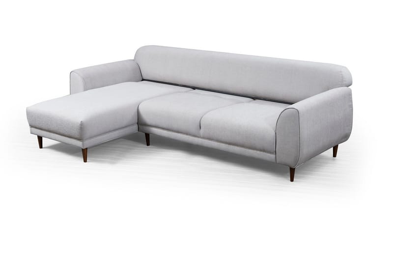 Gajanejos 5-sits Vänstervänd L-formad Bäddsoffa 87x237 cm i Tyg - Ljusgrå - Möbler - Soffa - Bäddsoffa