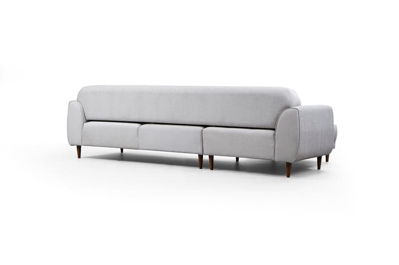 Gajanejos 5-sits Vänstervänd L-formad Bäddsoffa 87x237 cm i Tyg - Ljusgrå - Möbler - Soffa - Bäddsoffa