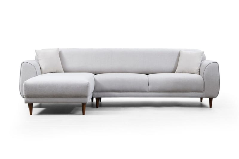 Gajanejos 5-sits Vänstervänd L-formad Bäddsoffa 87x237 cm i Tyg, Ljusgrå