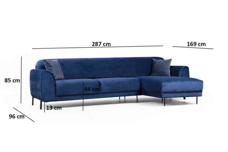 Gajanejos Divanbäddsoffa - Blå - Möbler - Soffa - Bäddsoffa