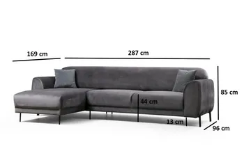 Gajanejos Divanbäddsoffa - Grå - Möbler - Soffa - Bäddsoffa