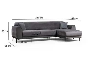 Gajanejos Divanbäddsoffa - Grå - Möbler - Soffa - Bäddsoffa
