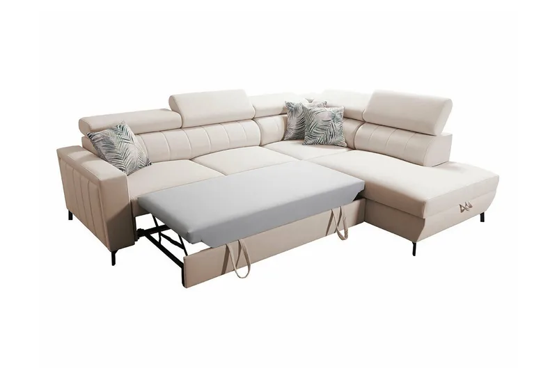 Galbally 3-sits Hörnbäddsoffa Dark brown - Möbler - Soffa - Bäddsoffa