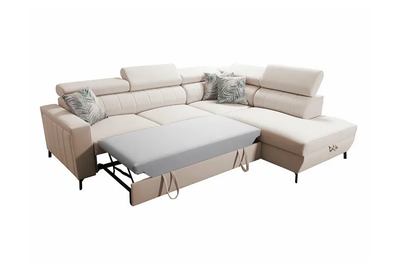 Galbally 3-sits Hörnbäddsoffa Dark brown - Möbler - Soffa - Bäddsoffa