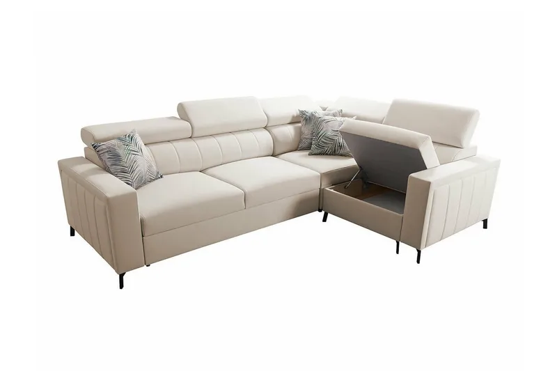 Galbally 3-sits Hörnbäddsoffa Dark brown - Möbler - Soffa - Bäddsoffa