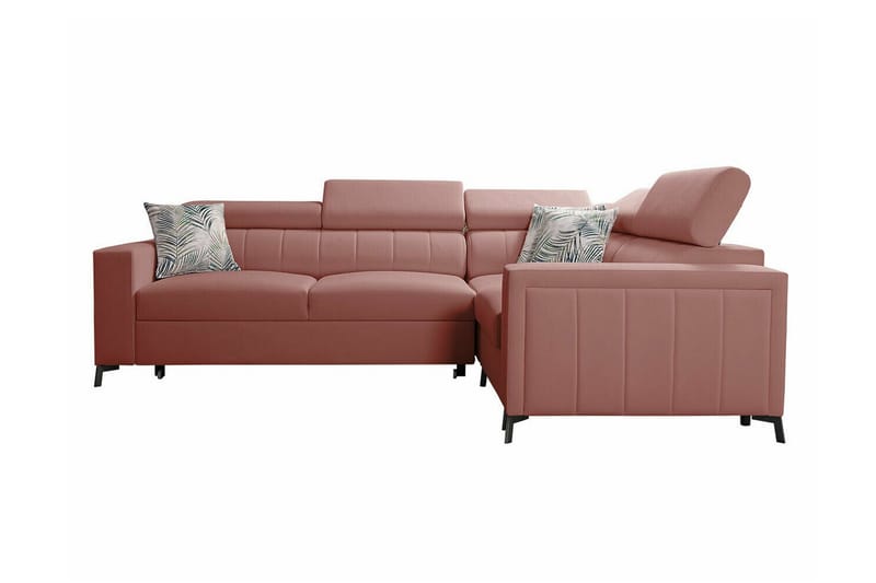 Galbally 3-sits Hörnbäddsoffa Dark pink - Möbler - Soffa - Bäddsoffa