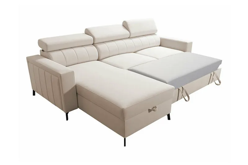 Galbally 3-sits Hörnbäddsoffa Light grey/Dark grey - Möbler - Soffa - Bäddsoffa